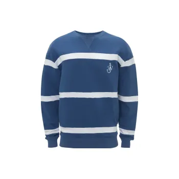 JW Anderson Logo Printed Striped Sweatshirt