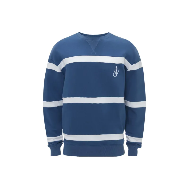 JW Anderson Logo Printed Striped Sweatshirt-0