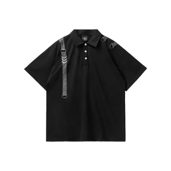 PILOTDRAGON Lapel Polo Shirt Unisex Black
