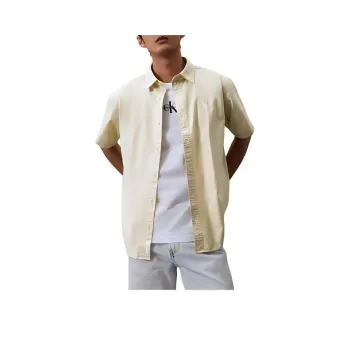 CALVIN KLEIN Shirt Men's Bean Puree Yellow