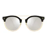 Black Frame Mirrored Lens