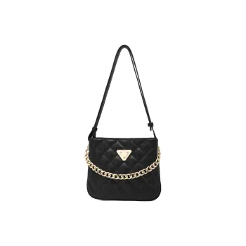 MEXICAN Artificial Leather Crossbody One Shoulder Handbag Women's Black/Ecru