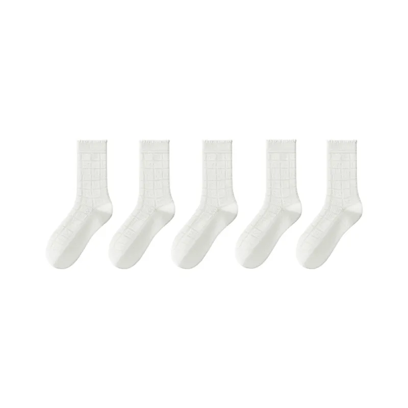 MIIOW Mid Calf Socks Women's 5 Pack-35