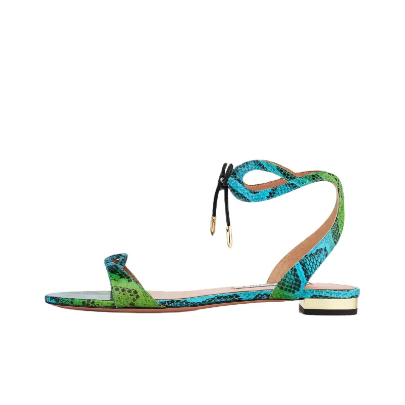 AQUAZZURA Tessa One Strap Sandals Women's Blue-0