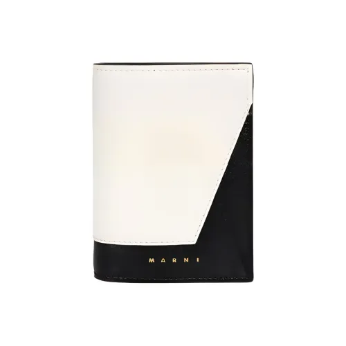 MARNI Calfskin Wallet Women's White/Black