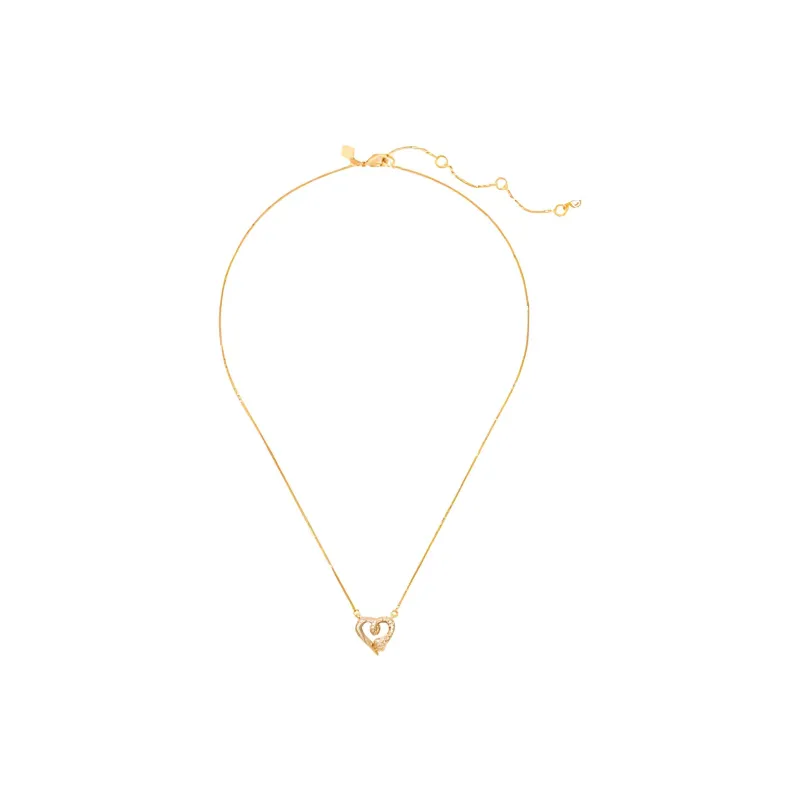 Kate Spade Alloy, Cubic Zirconia, Iron Synthetic Spinel Necklaces Unisex Gold-1