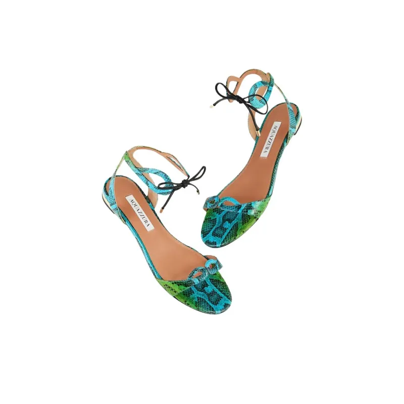 AQUAZZURA Tessa One Strap Sandals Women's Blue-2