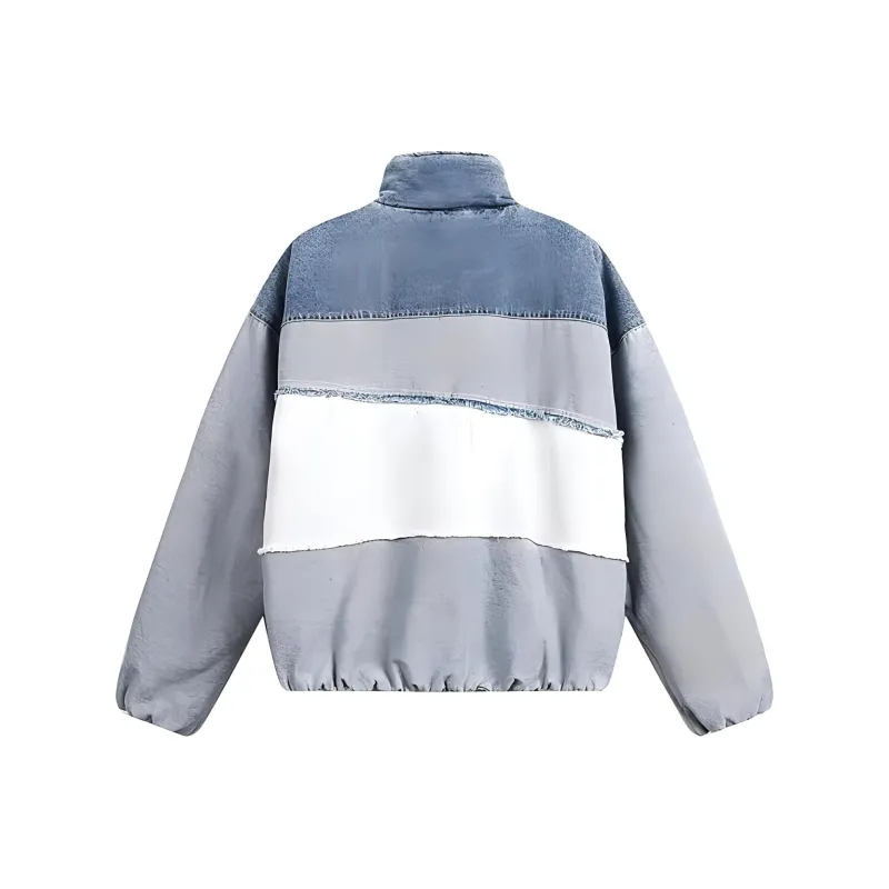 DanerWang Puffer Jacket Unisex Denim-1