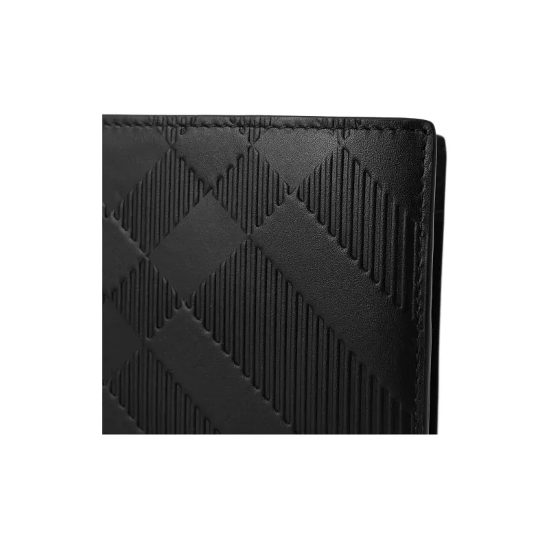 Burberry Cow Leather Wallet Men's Black-6