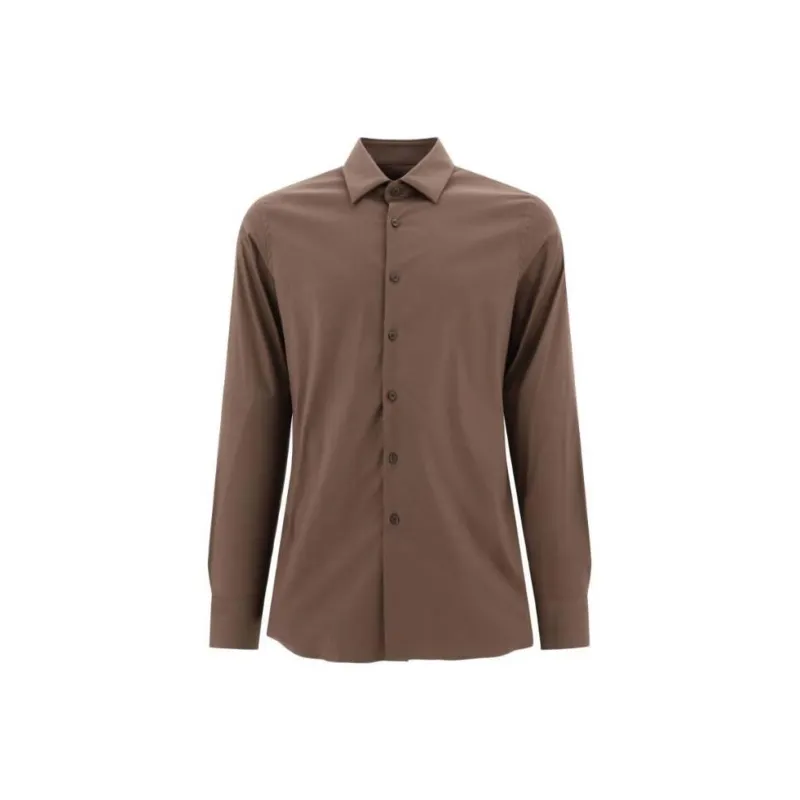 PRADA Shirts Men Brown-0