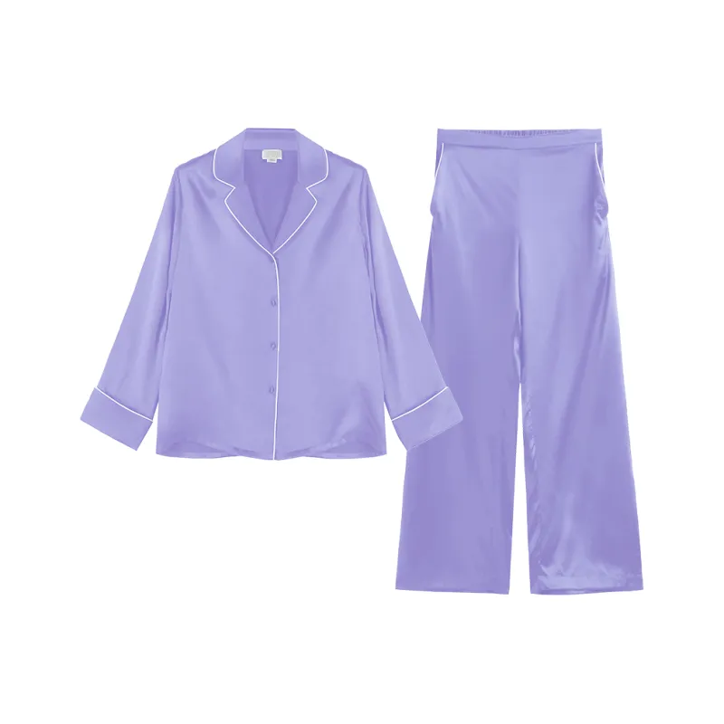 SILKISS Pajama Set Simple Mian Zhi Qi Women's-5