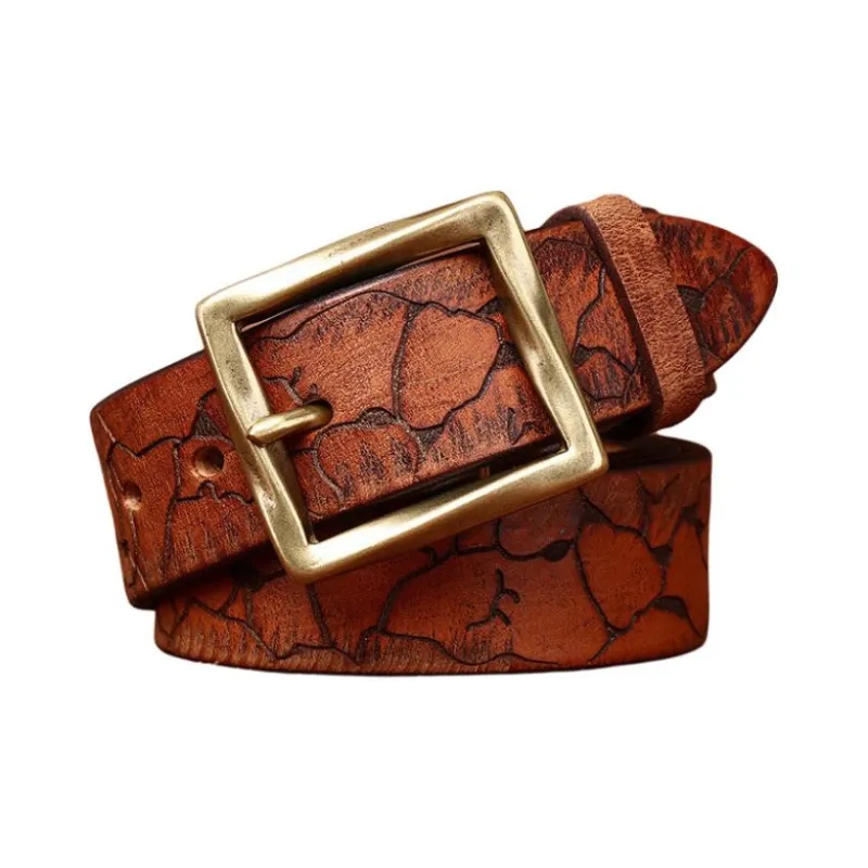 JEANSWEST Cow Leather Belts Men's 3.8CM-3