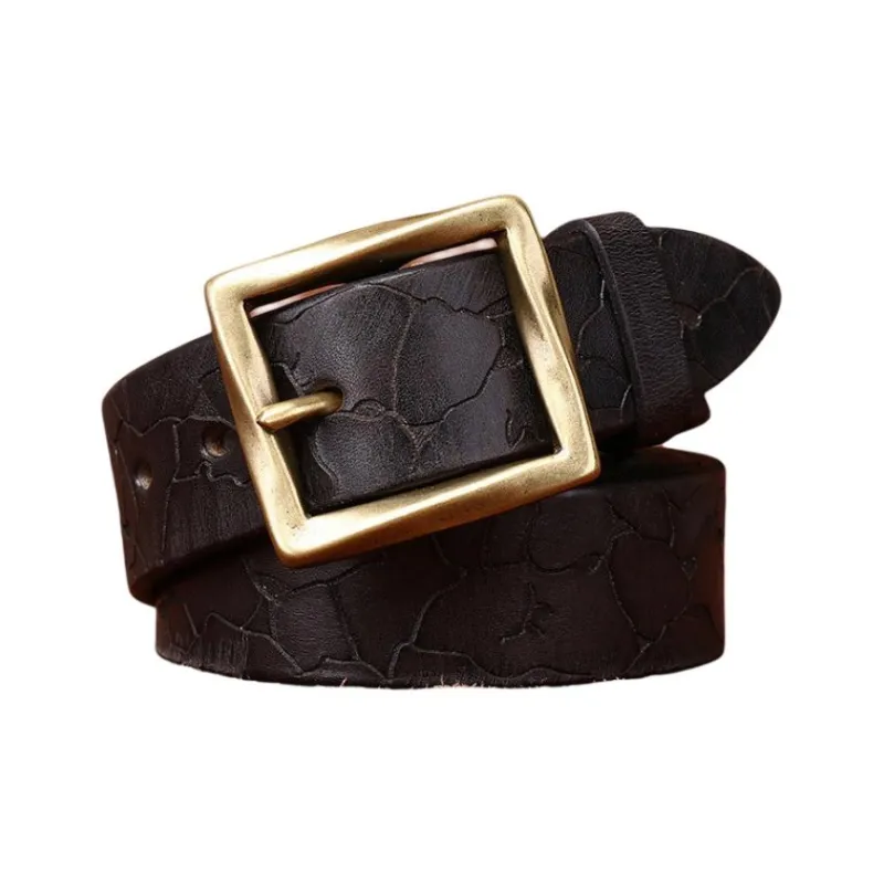 JEANSWEST Cow Leather Belts Men's 3.8CM-17