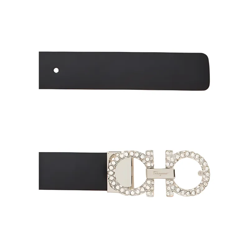 Ferragamo Embellished Gancini Buckle Belt-1