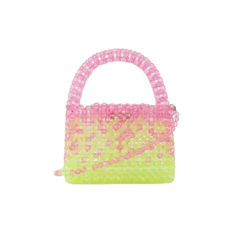 Germanier Recycled PVC One Shoulder Handbag Women's Pink & Lime-2