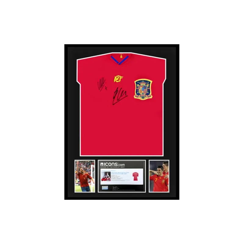 Three For Spanish National Team Jersey Icons Certificate, Deluxe Mounting, Outer Frame Approx. 65x85cm Unisex-0