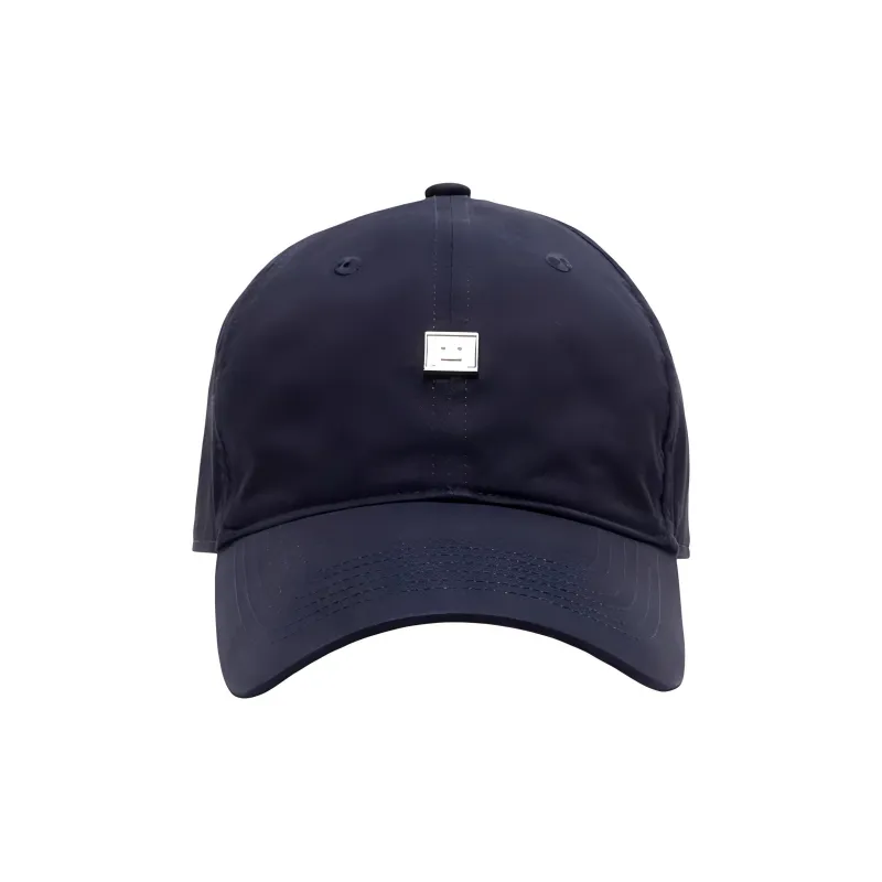 Acne Studios Cotton Baseball Caps Unisex Dark Blue-0