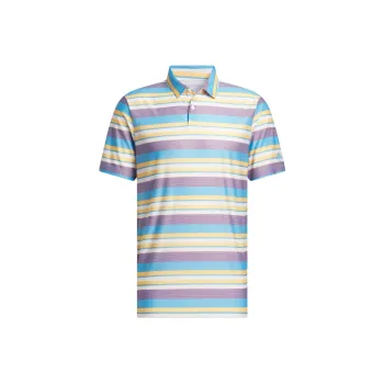 Adidas Ultimate365 Heat.Rdy Stripe Polo Shirt Polo Shirt Men's Blue Purple
