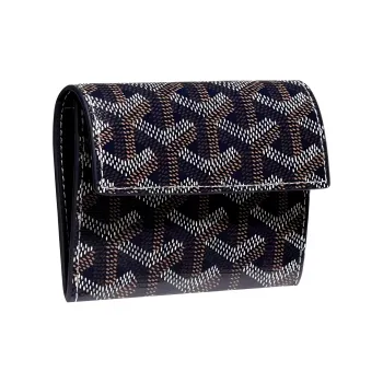 GOYARD MARIGNY Canvas With Leather Coin Purse Women's Dark Blue