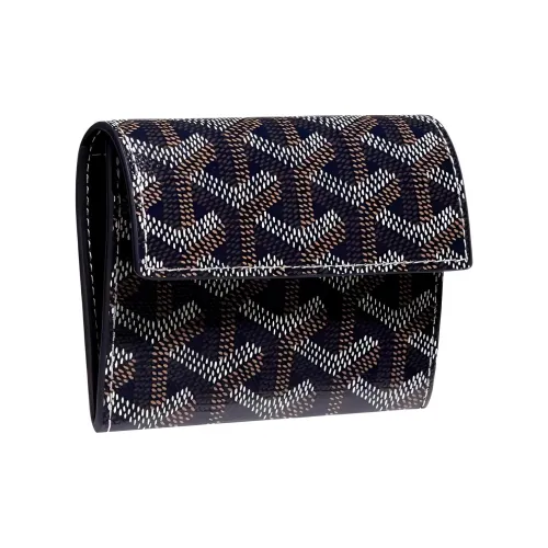 GOYARD MARIGNY Canvas With Leather Coin Purse Women's Dark Blue