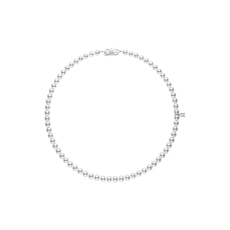 MIKIMOTO 18K White Gold Necklaces Unisex White-0