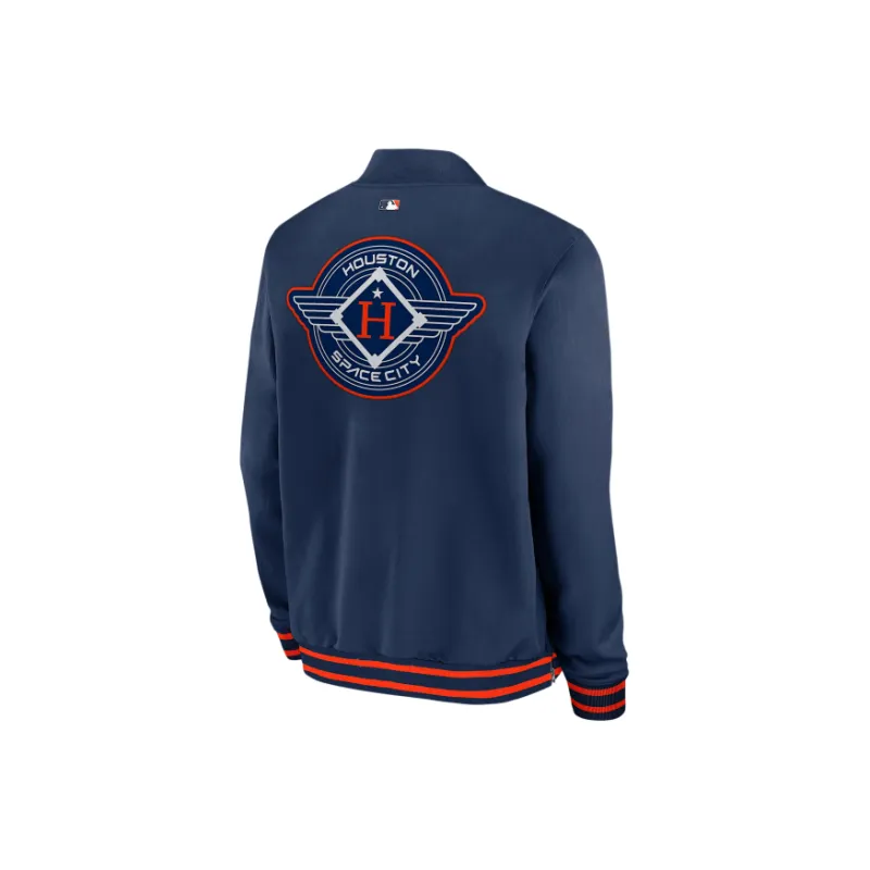 Nike Houston Astros Authentic Collection City Connect Men's Nike Mlb Full Zip Bomber Jacket-1