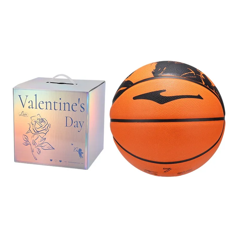 Erke Comic Collection Rubber Basketball Fall Leaf Brown Size 5/7 Street Training Unisex-12
