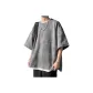 Gray Short-Sleeved Mock Two-Piece Set