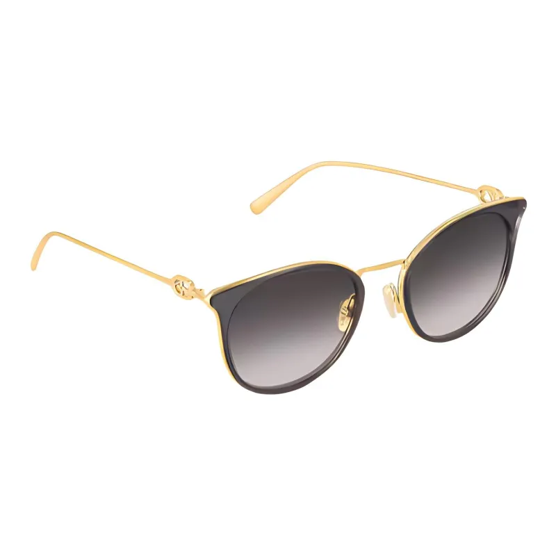 LOUIS VUITTON Acetate Metal Round Sunglasses Unisex Gray-2