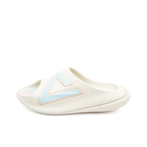 PEAK Very Small Fat Drag EVA Slip Resistant Abrasion Resistant Cushioning Slide Slippers Unisex White Blue