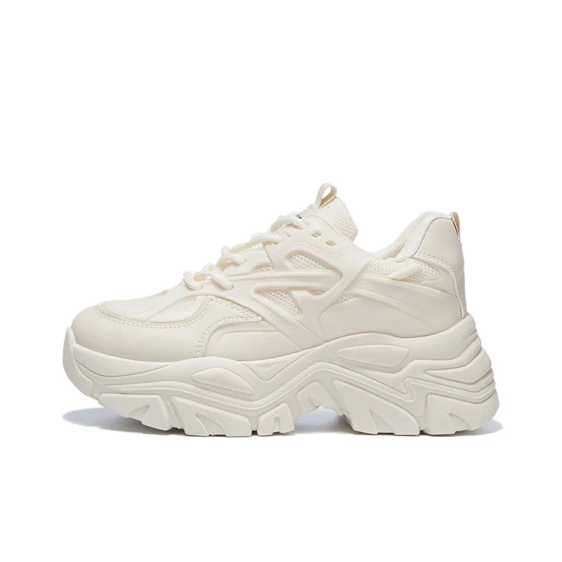 Yiya Height-Enhancing Wear-Resistant Lightweight Low-Top Chunky Sneakers Women's-4