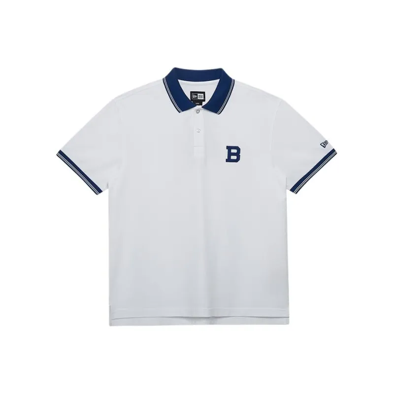 New Era Polo Shirt Unisex White-0