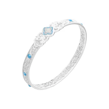 VXSAX 999 Fine Silver Bangles Women's Silver