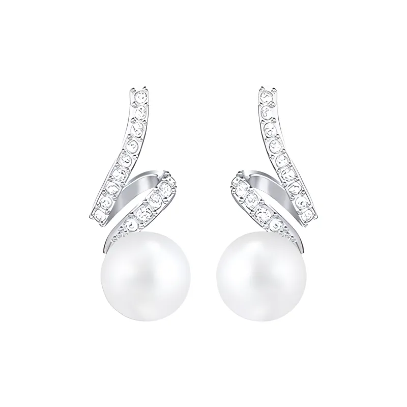 Swarovski Gabriella Metal Necklace & Stud Earrings Set Unisex-2