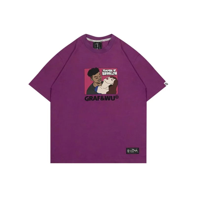 GRAF T-Shirts Unisex Brooklyn Vampire Fuchsia Short Sleeve-0