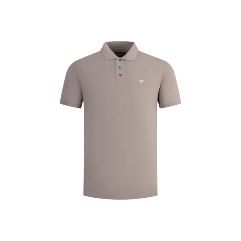 EMPORIO ARMANI SS24 Polo Shirt Men's Light Coffee-0
