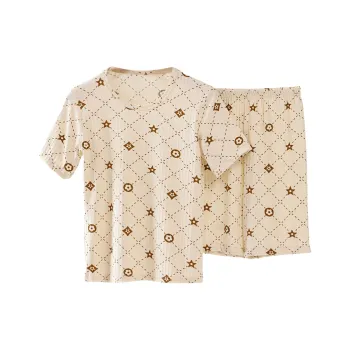 Cotton Gene Pajama Set Unisex Beige Yellow