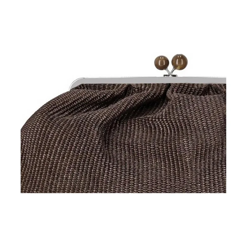 WEEKEND MaxMara Cotton Clutch Tubas Women's Dark Brown-4