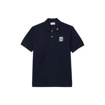 LACOSTE Slogan embroidered Polo Shirt