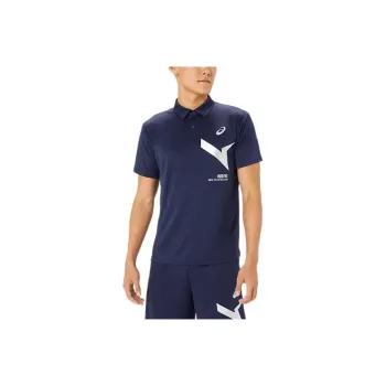 Asics Polo Shirts Men Blue
