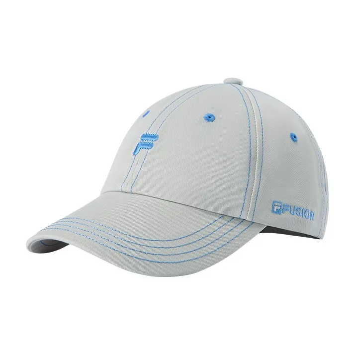 FILA FUSION Cotton Baseball Caps Unisex Light Clear Gray-0