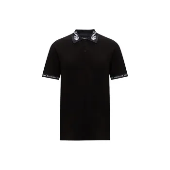 VERSACE JEANS COUTURE Barocco Trim Short Sleeved Polo Shirt