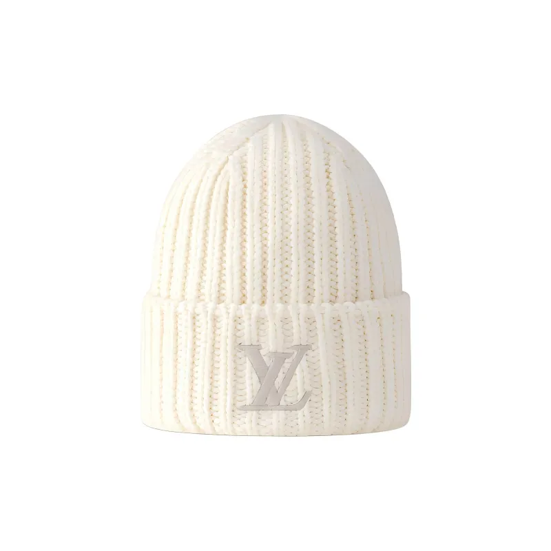LOUIS VUITTON Sheep Wool Beanies Men's Beige-1