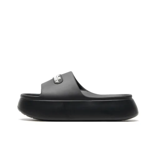 Mule Donkey Slip Resistant Odor Resistant Slide Slippers Women's Charcoal Black