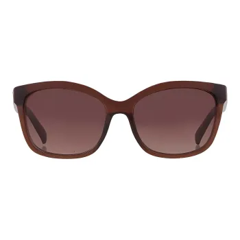 GUESS Plastic Oval Sunglasses Women's Brown