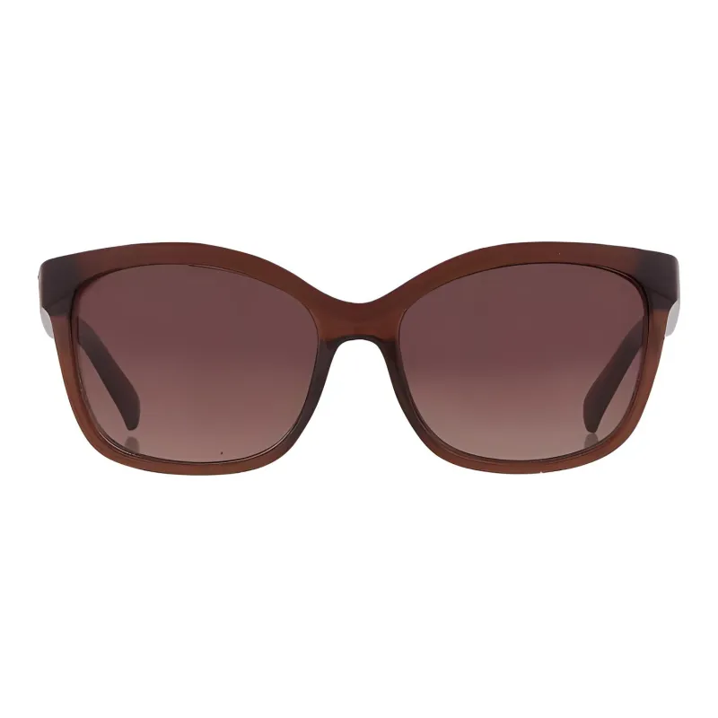 GUESS Plastic Oval Sunglasses Women's Brown-0
