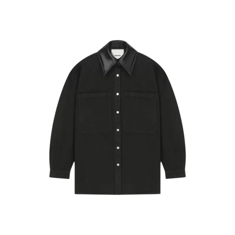 NANUSHKA Detachable collar Denim Jacket-0