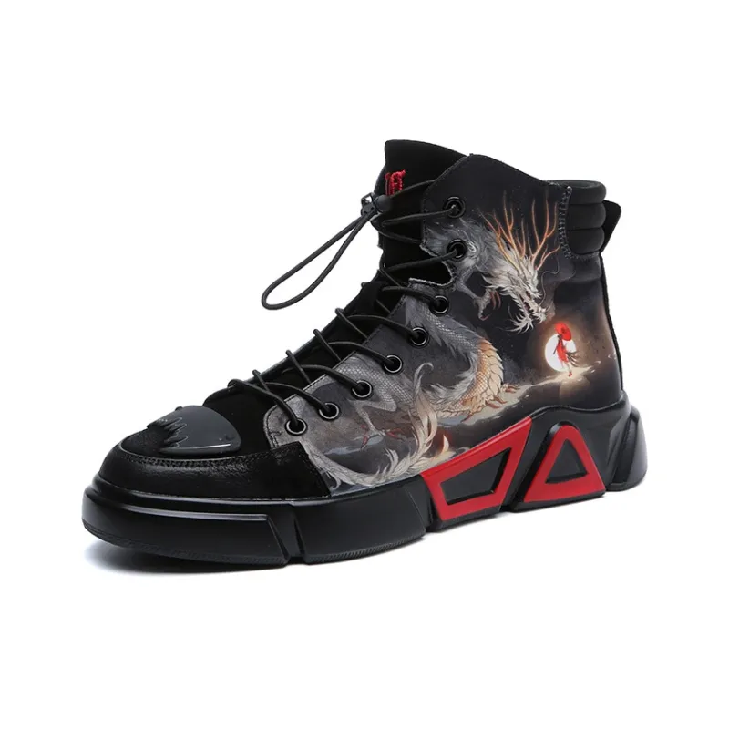 Babinda High Top Casual Shoes Men's Black-1