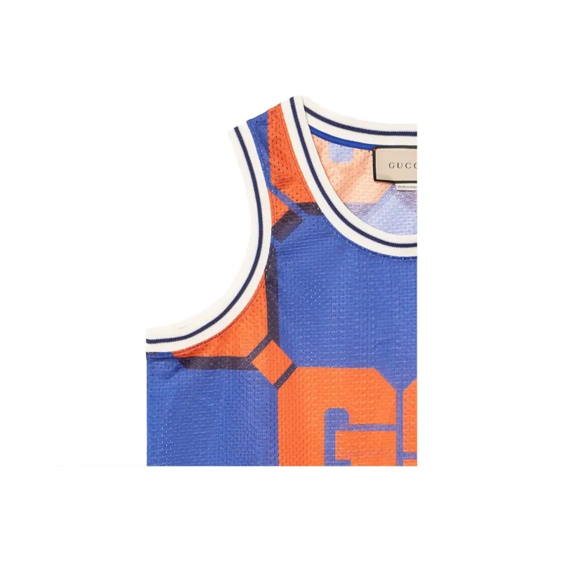 GUCCI Tank Tops Men Blue-4
