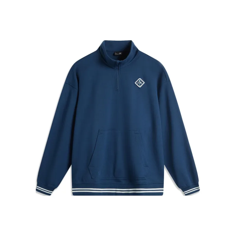 LiNing Sports Life Collection Sweatshirt Men's Deep Prussian Blue-0